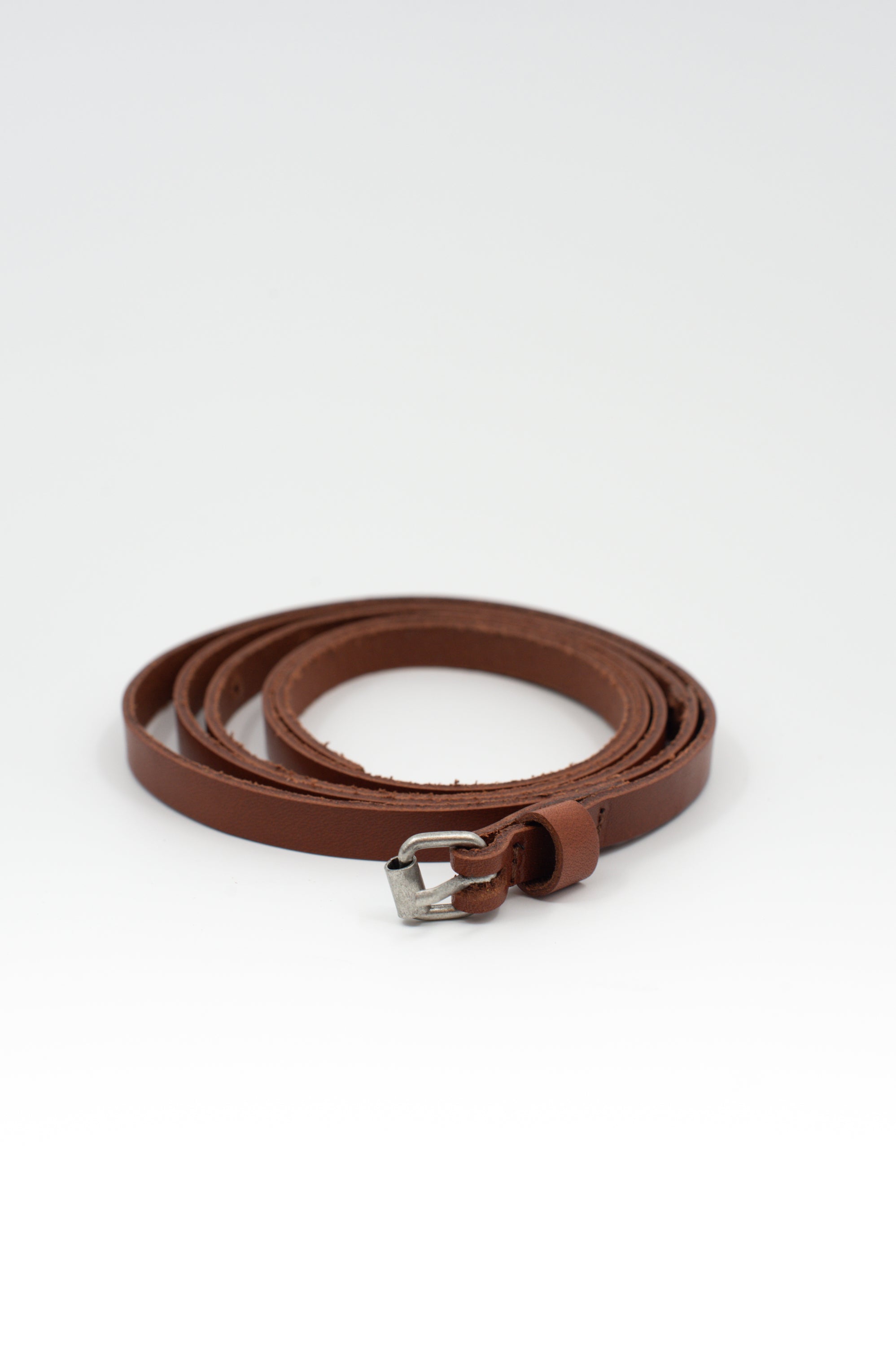 Ceinture étroite couleur cognac