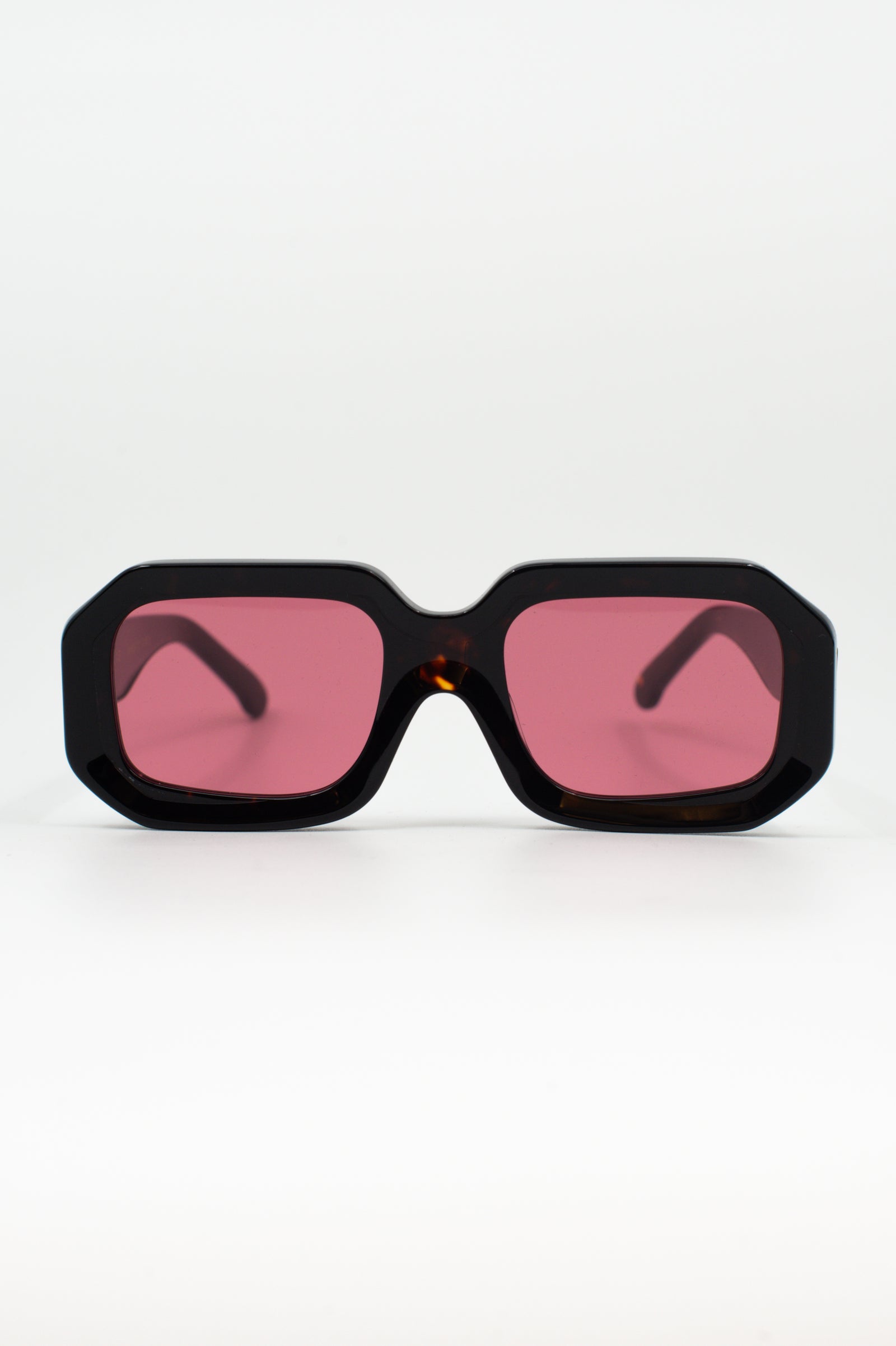 Jackie zonnebril in dark tortoise / cherry