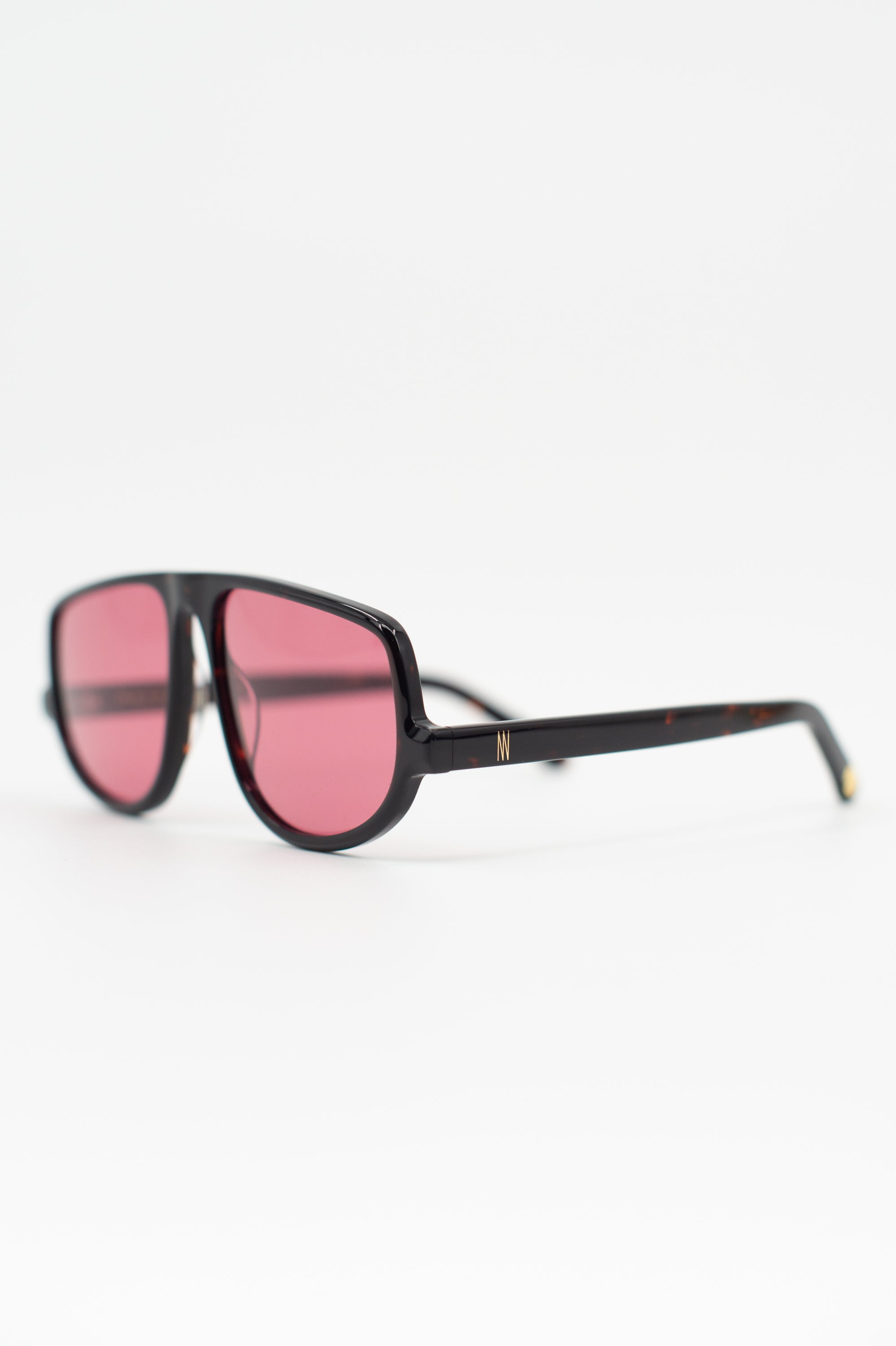 Felice lunettes de soleil en tortue foncée / cerise