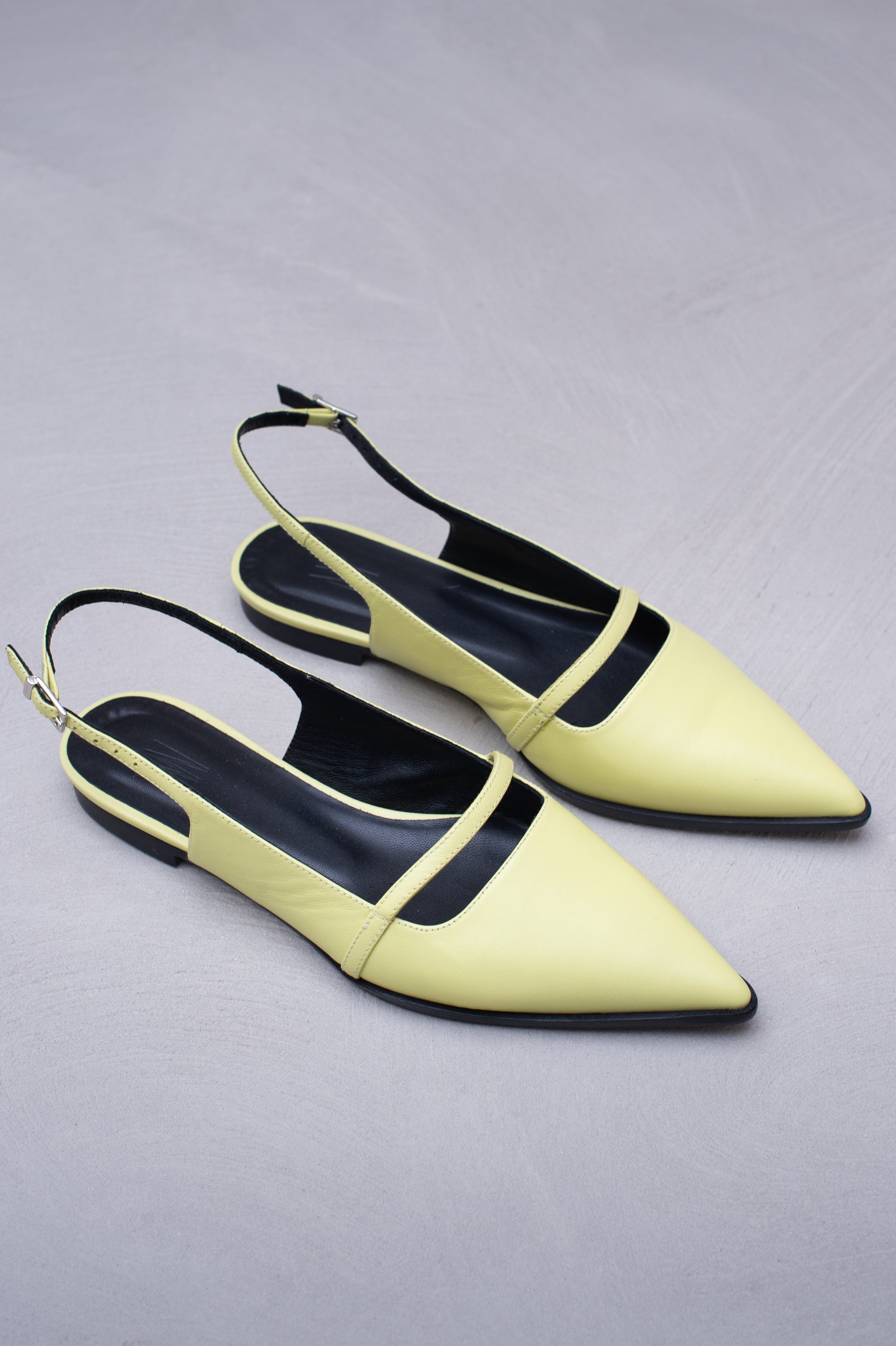 Dallie slingback en herbe citronnelle