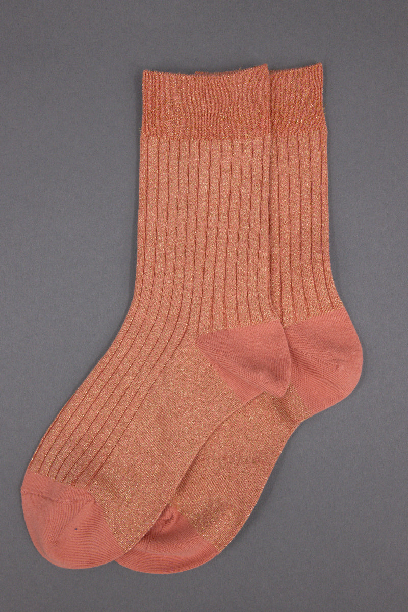 Gido lurex sok in rose+gold