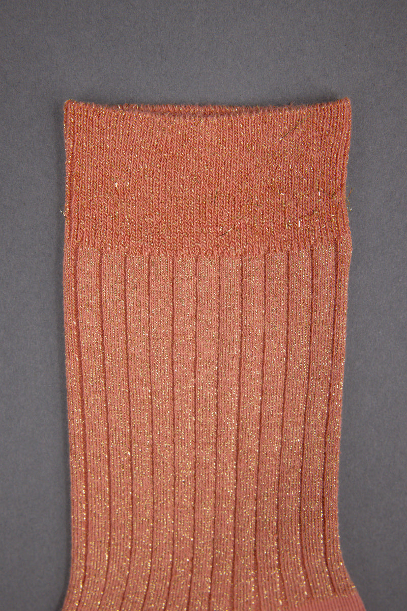 Gido lurex sok in rose+gold