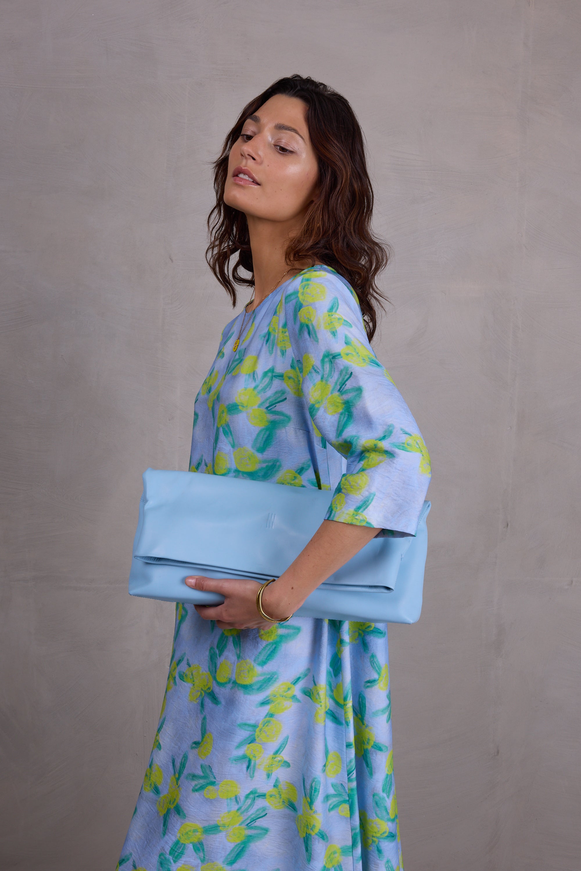 Pochette en bleu ciel