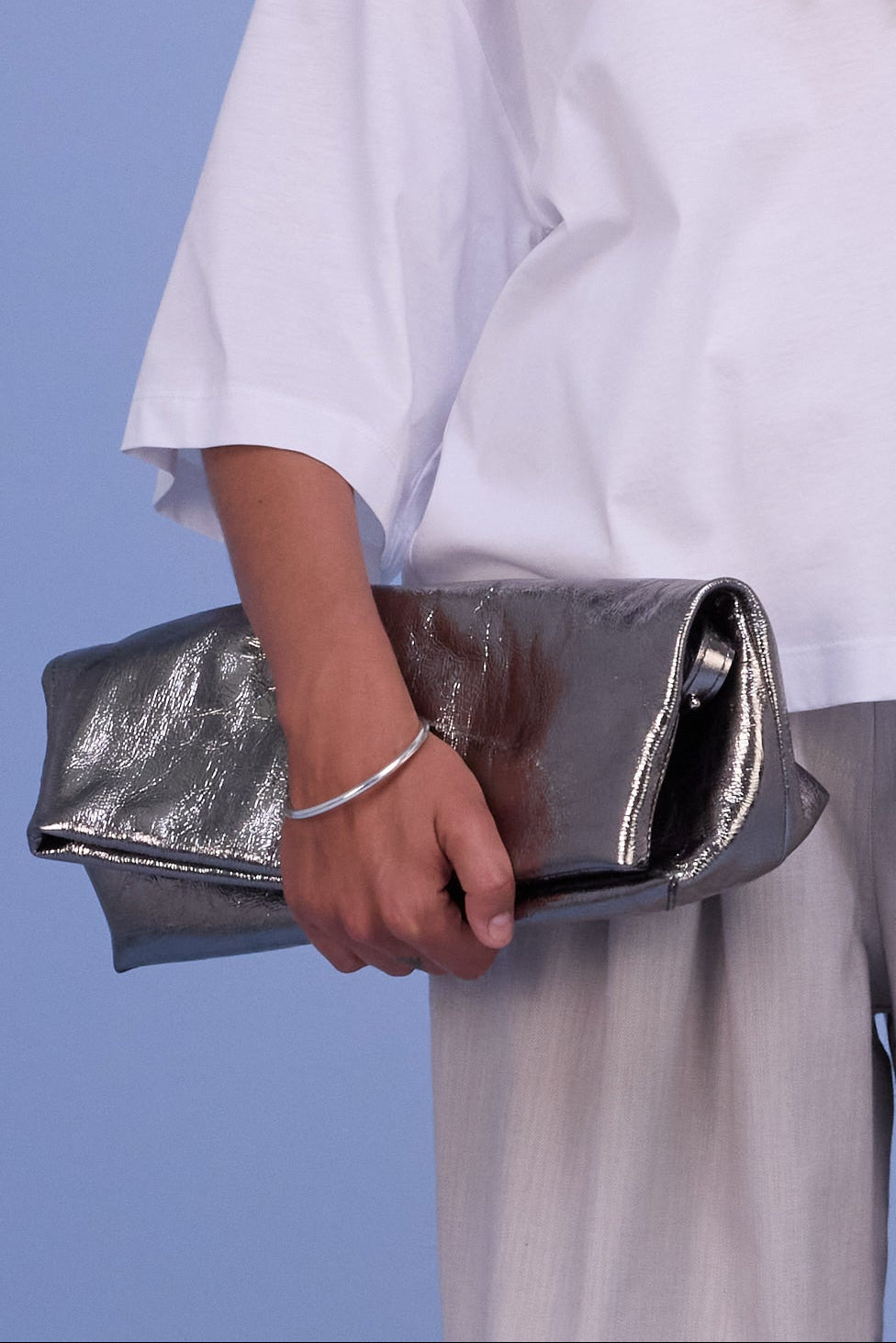 Gennaro Handtasche in Metallic-Grün