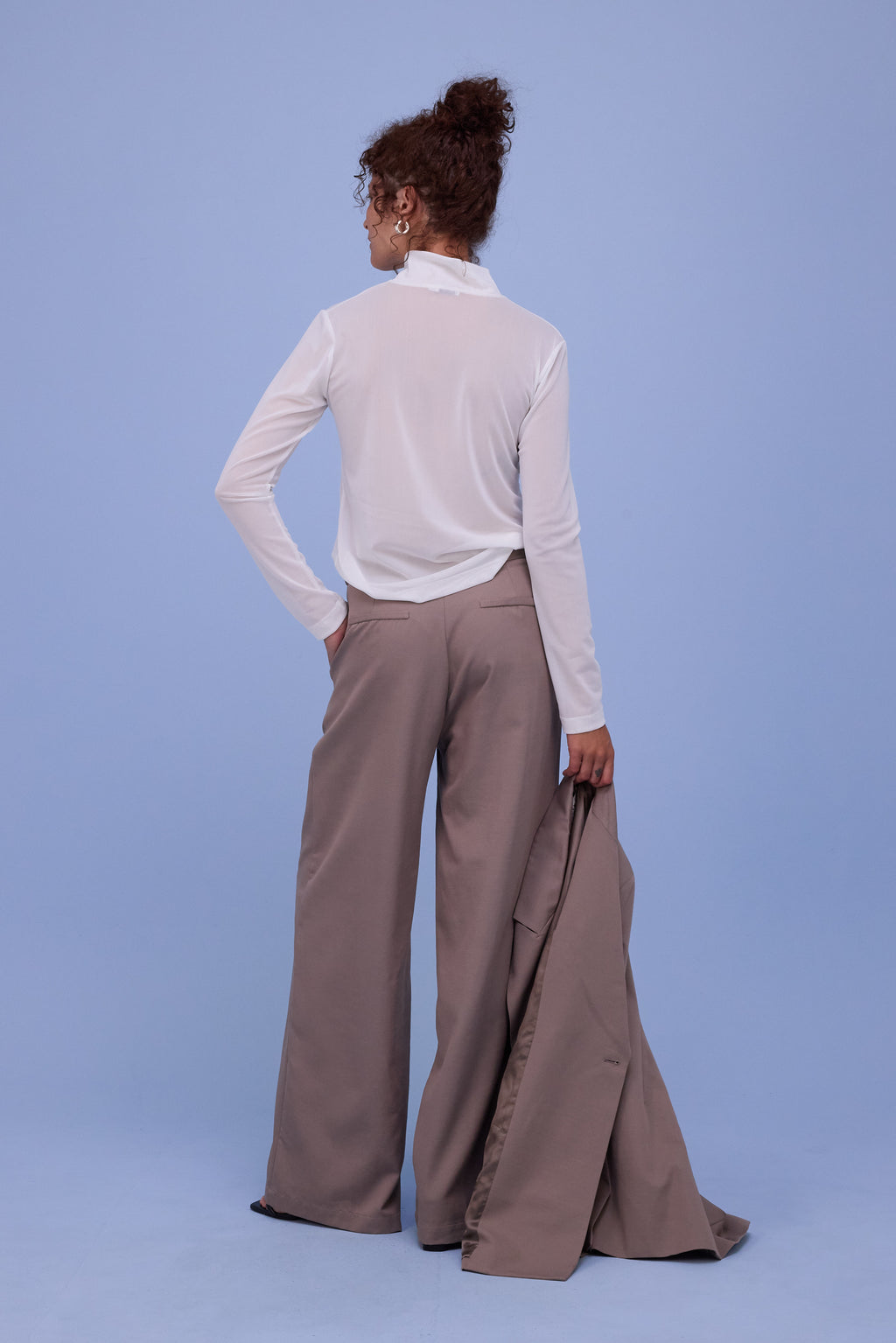 Hedson top in white mesh