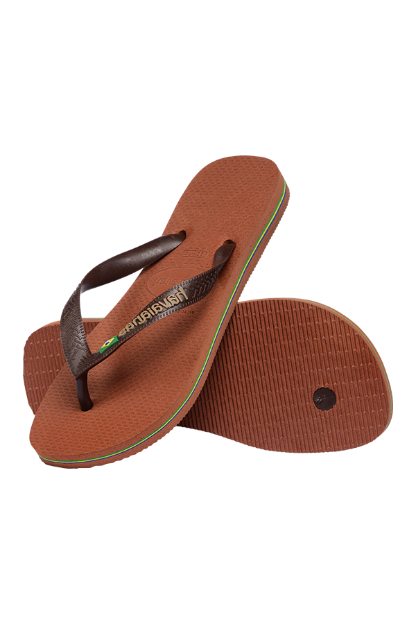 Havaianas | Brasil logo flip flop in rust/coffee