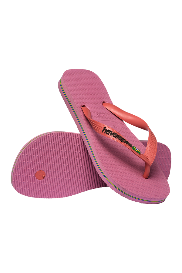 Brasil logo flip flop in chiffon rose