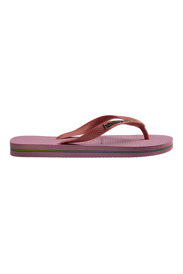 Brasil logo flip flop in chiffon rose