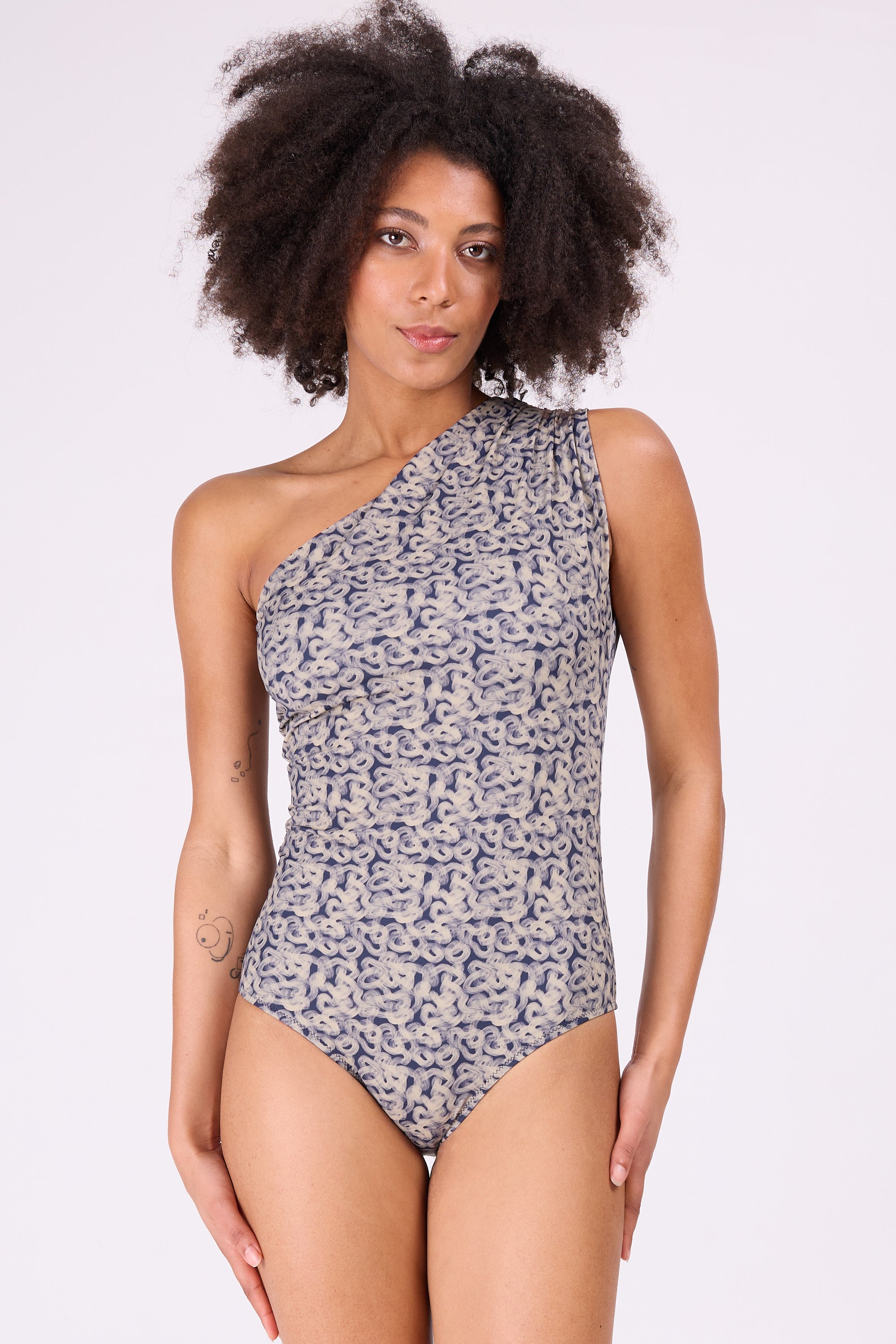Maillot de bain asymétrique Small Medusa Swirls