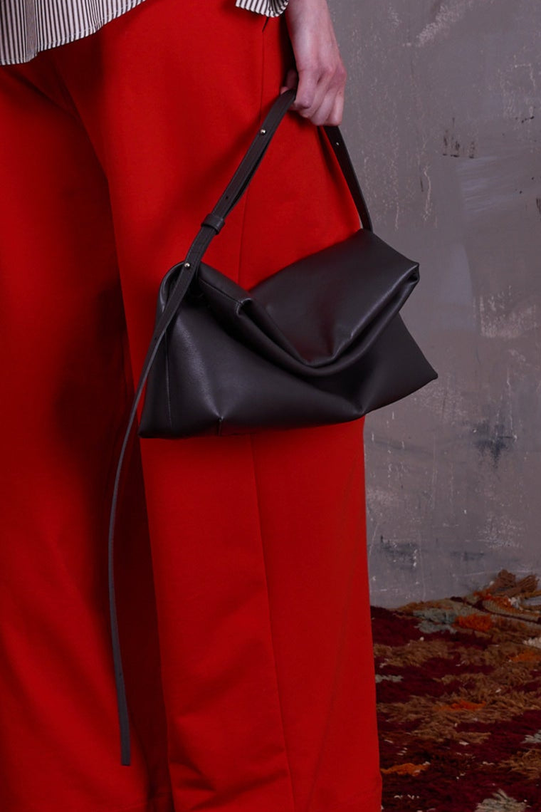 Gennaro handbag in charcoal nappa