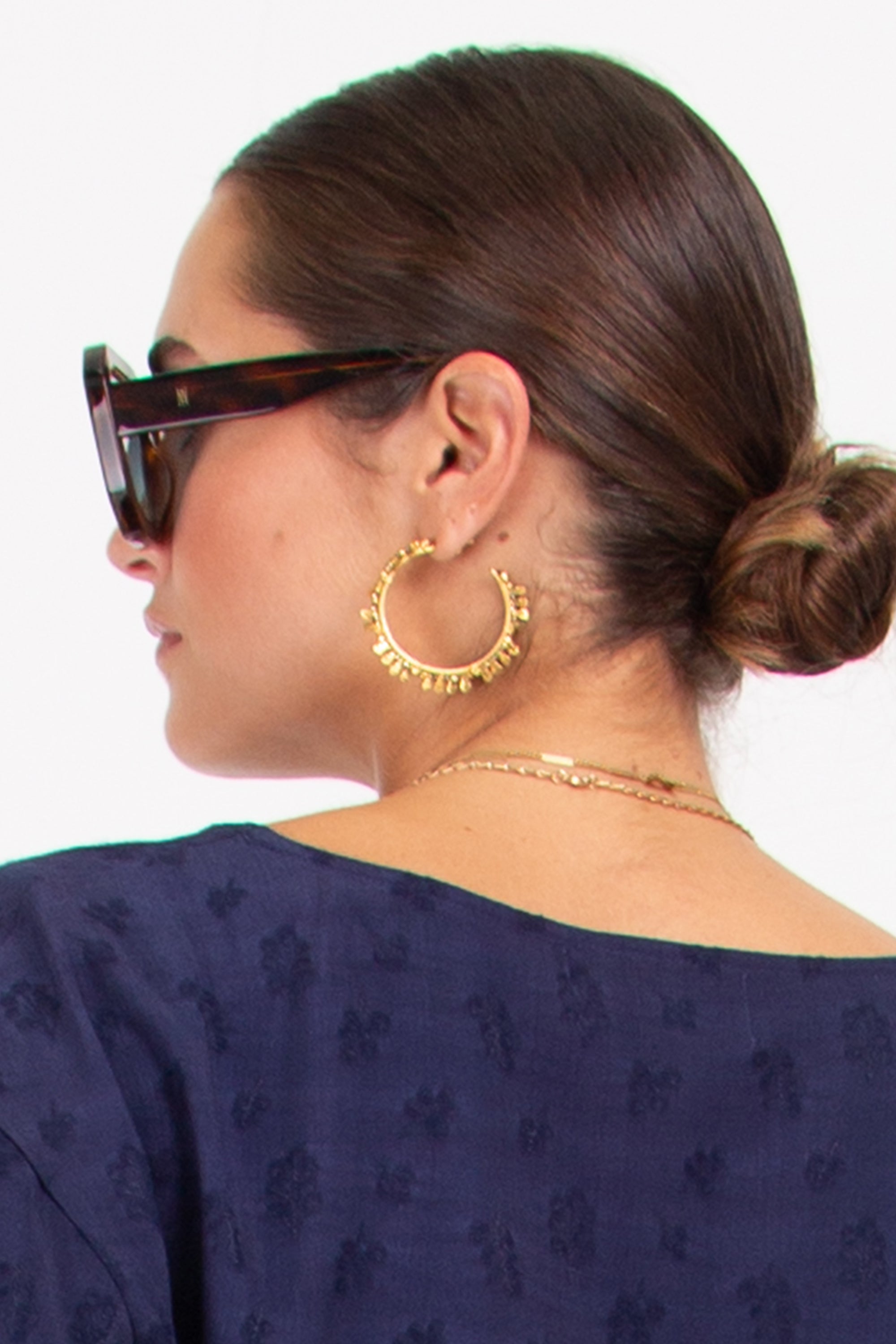 Onassis lunettes de soleil en tortue / bleu